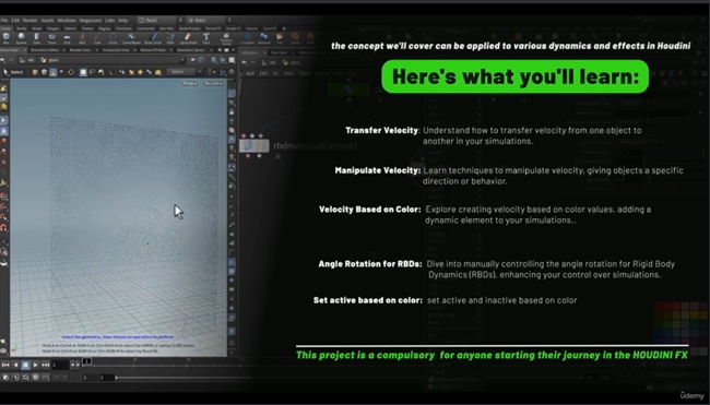 Скачать с Яндекс диска Udemy – Houdini Rbd Fracture Glass Project
